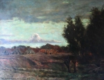 Ludwig Kühn - J677 - Alte Lagerhäuser in Landschaft