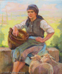 Hans Oertle - J691 - Fränkische Bäuerin aus Großgründlach