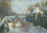 Karl Roeger - J1032 - Splittertorgraben mit Nürnberger Burg im Winter